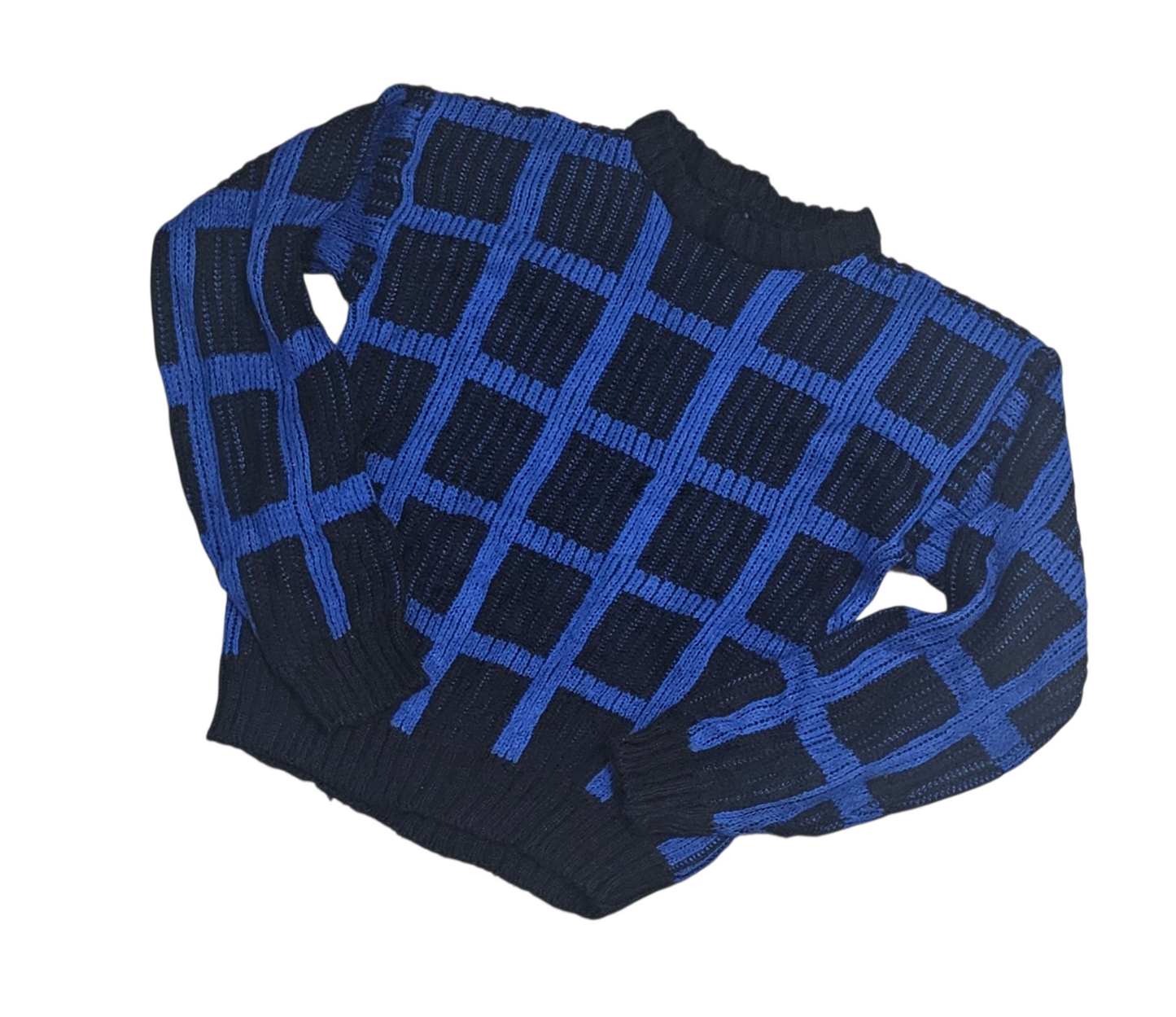 Vintage 90s blue and black knitwear