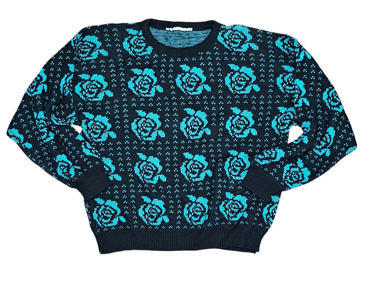 Vintage 90s Flower petal sweater