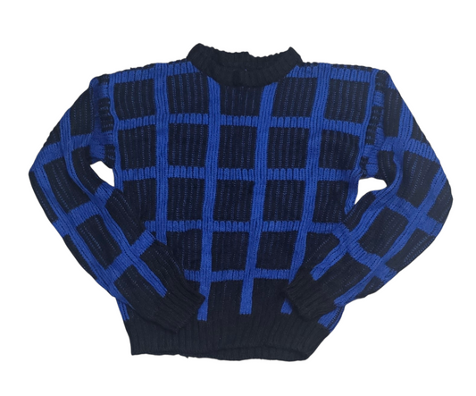 Vintage 90s blue and black knitwear